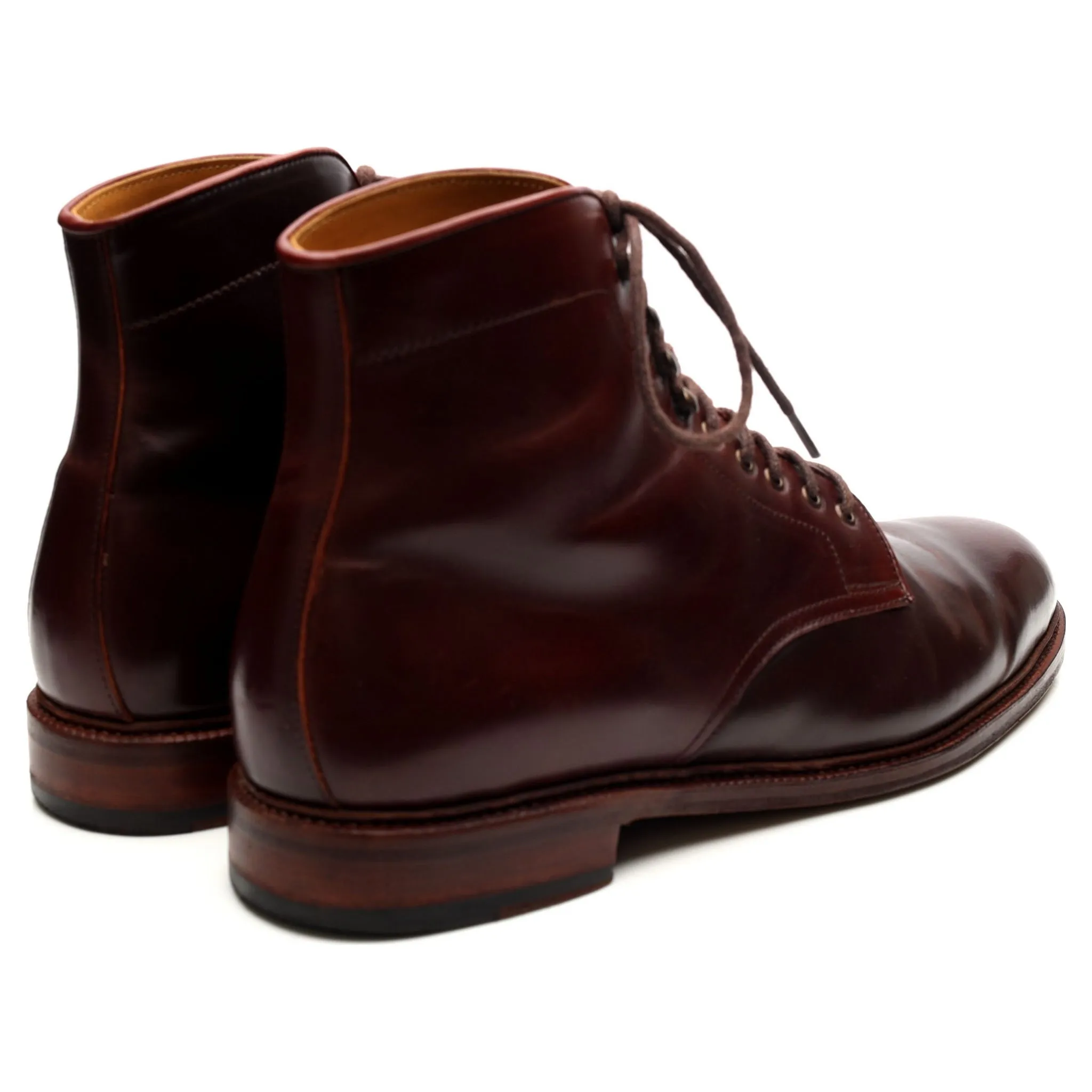 '101637' Burgundy Cordovan Leather Boots UK 10.5 E