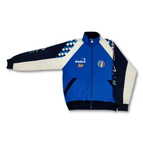 1990 blue Italy Diadora player-issue track jacket