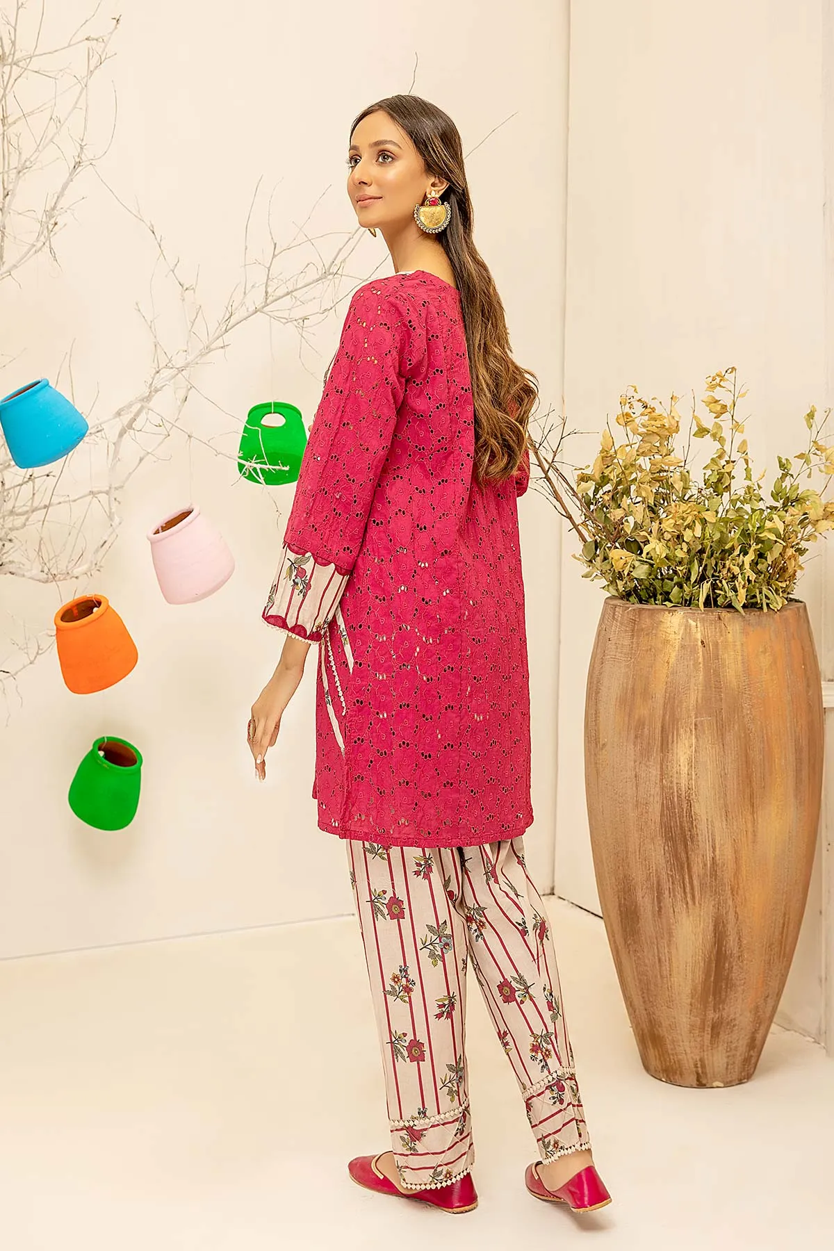 2-Pc Lawn Shirt With Cotton Print Shalwar | CNP22-17-S | Embroidered