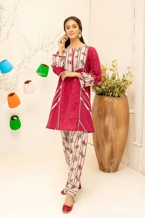 2-Pc Lawn Shirt With Cotton Print Shalwar | CNP22-17-S | Embroidered