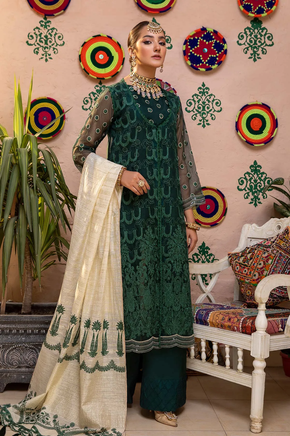 3 Piece Unstitched Embroidered Chiffon CCE21-05