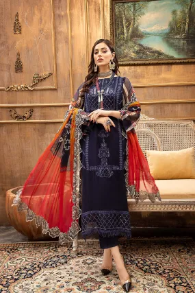 3 Piece Unstitched Embroidered Chiffon Suit with Dupatta - VSL21-04