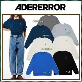 ADERERROR Long Sleeves Plain Logo | Unisex Street Style