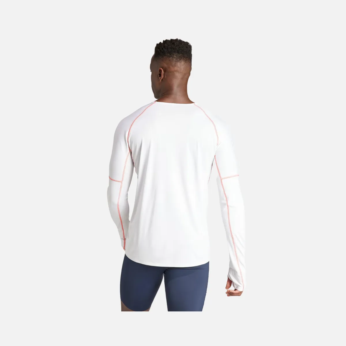 Adidas Adizero Men's Running Long Sleeve T-shirt - White.