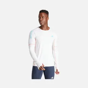 Adidas Adizero Men's Running Long Sleeve T-shirt - White.