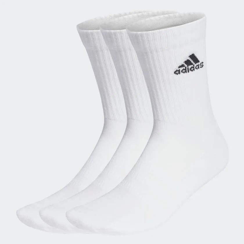 ADIDAS Cushioned Crew Socks - White (3 pairs)