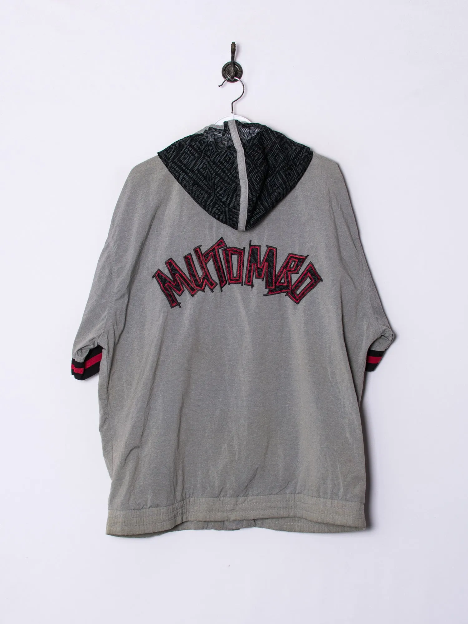 Adidas Dikembe Mutombo Hooded Jacket with Buttoned Short Sleeves