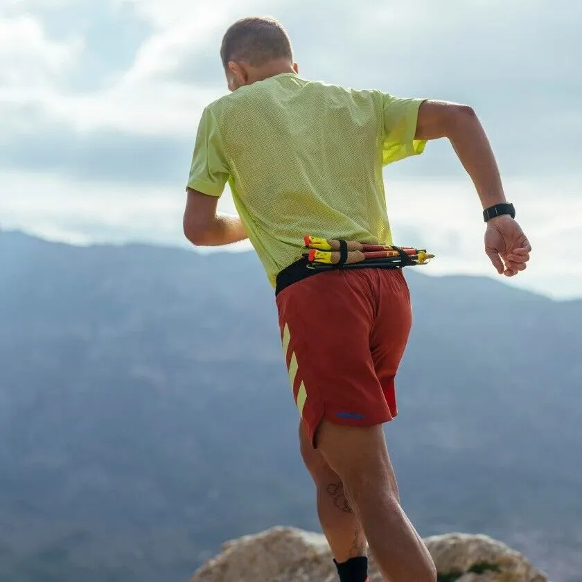 adidas Terrex Agravic Trail Running T-Shirt for Men in Sustainable Black, Lime, and White.