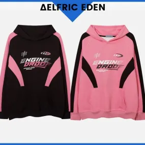 Aelfric Eden Unisex Street Style Bicolor Cotton Logo Hoodies - Buy Online