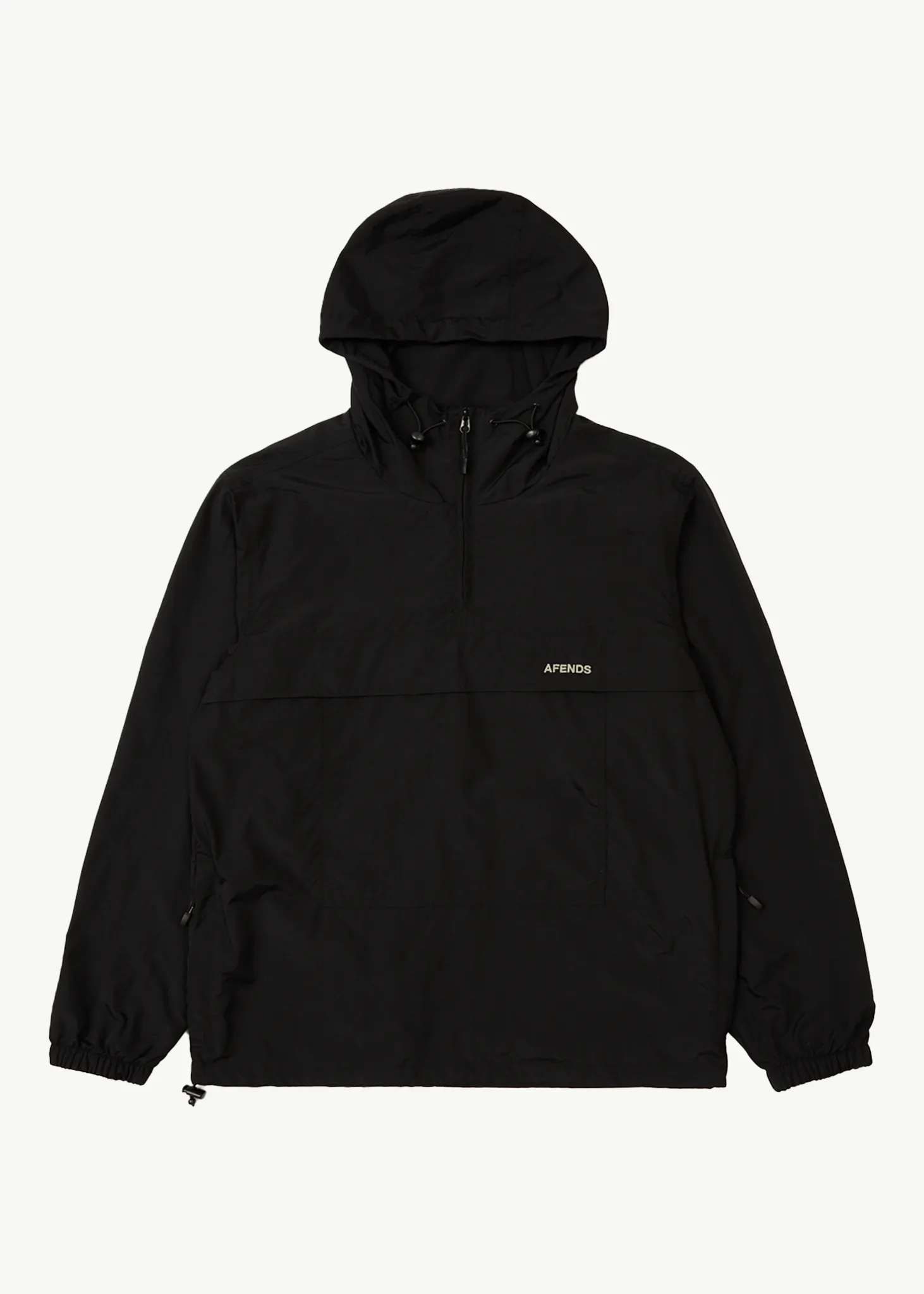 AFENDS Men's Water Resistant Anorak Jacket in Black - Buy Now