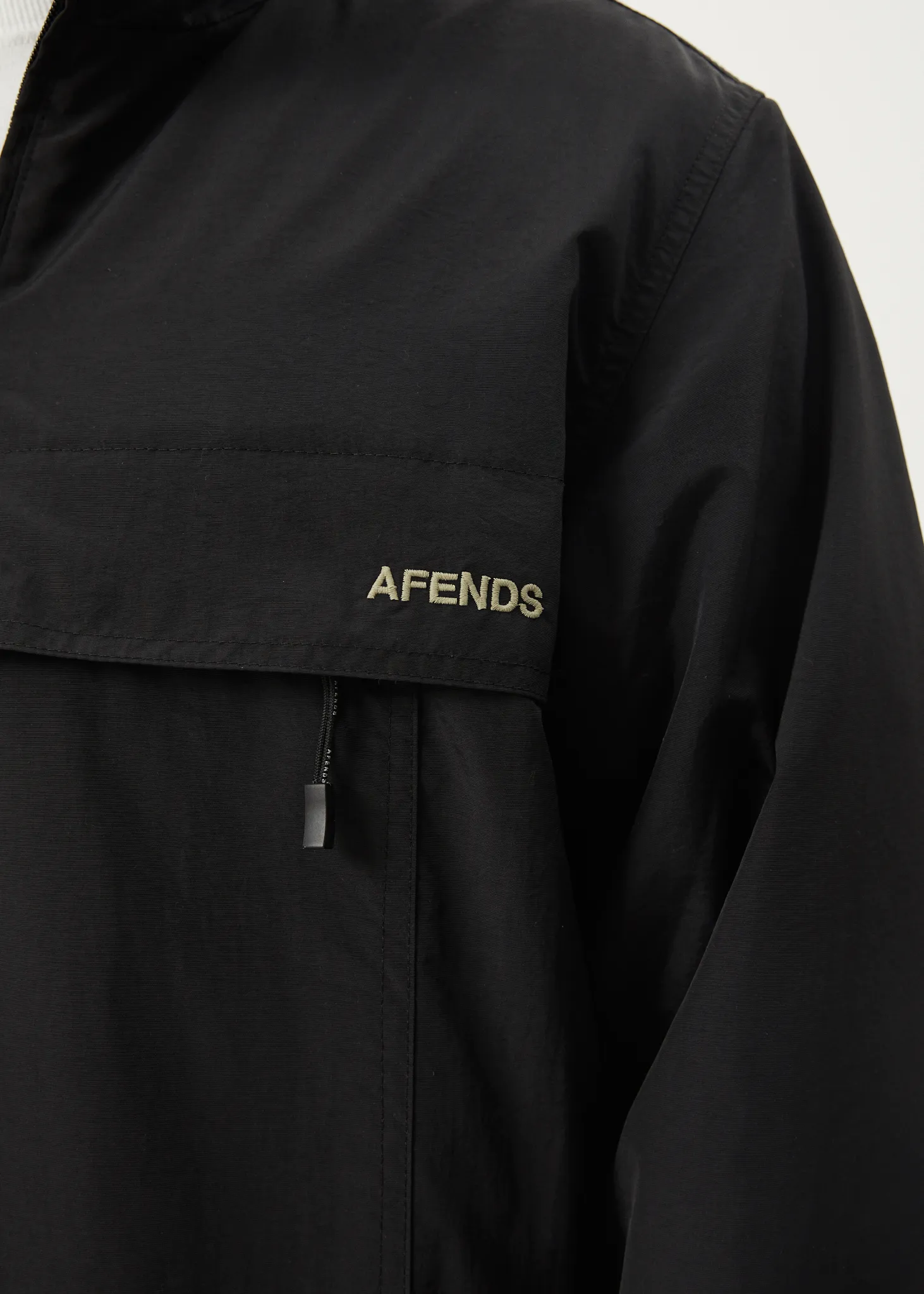 AFENDS Men's Water Resistant Anorak Jacket in Black - Buy Now