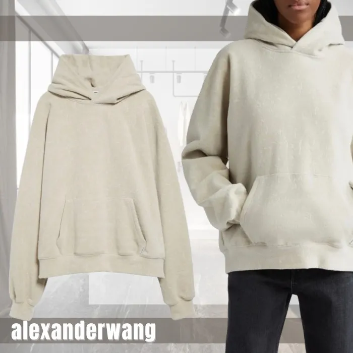 Alexander Wang Street Style Long Sleeves Plain Oversized Top