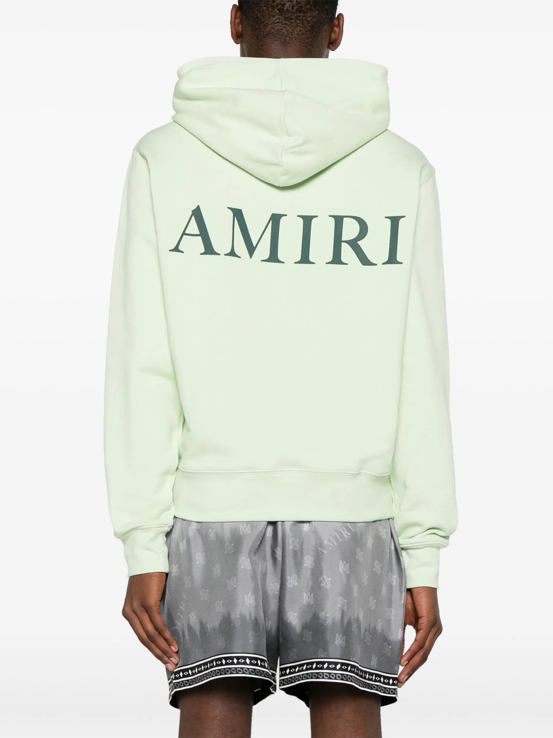 AMIRI Monogram Hoodie - Street Style Long Sleeves, Plain Cotton, Logo