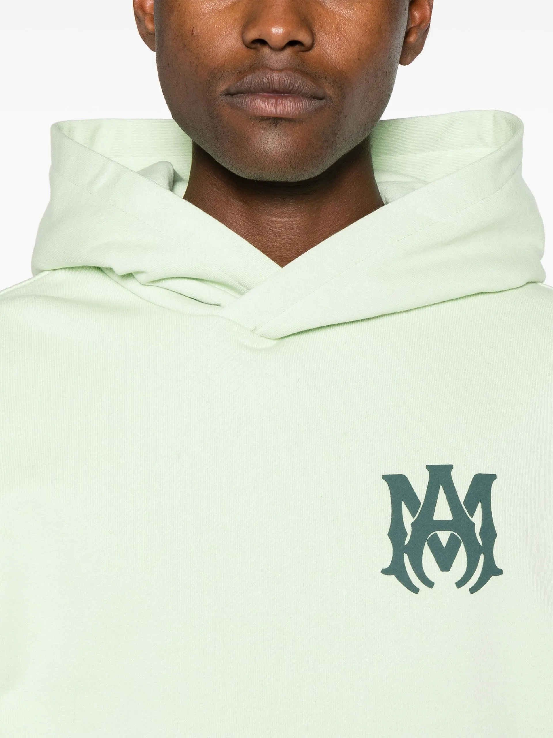 AMIRI Monogram Hoodie - Street Style Long Sleeves, Plain Cotton, Logo