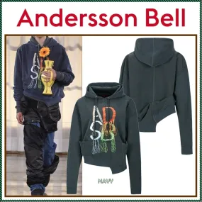 Andersson Bell | Long Sleeves Plain Cotton Logo Hoodies | Unisex Street Style