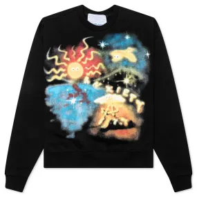 Anxiety Airbrush Crew Neck - Black T-Shirt.