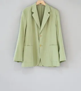 Auralee Sage Green Cotton Silk Viyella Jacket