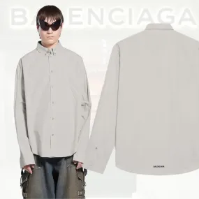 Balenciaga gray men's large fit shirt