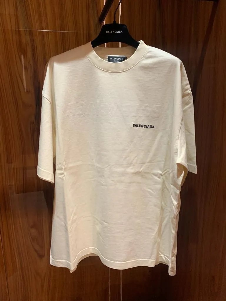 Balenciaga Logo Medium Fit T-Shirt - Buy Online Now