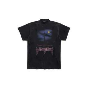 Balenciaga Paris Moon T-shirt Oversized - Black Faded | Shop Now