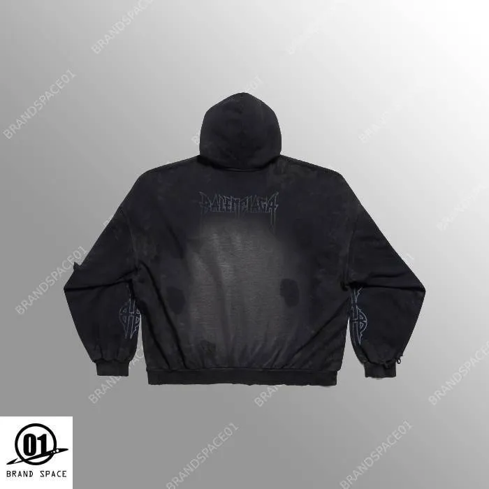 Balenciaga street style long sleeves cotton logo luxury hoodies