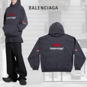 Balenciaga Unisex Street Style Long Sleeves Plain Oversized Logo Luxury Clothing