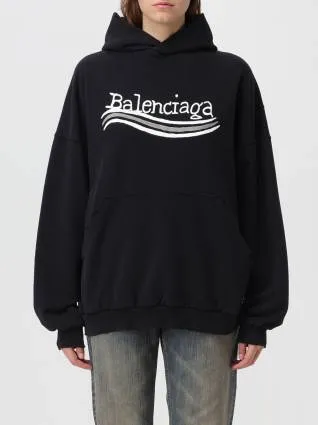 Balenciaga Unisex Sweat Long Sleeves Plain Cotton