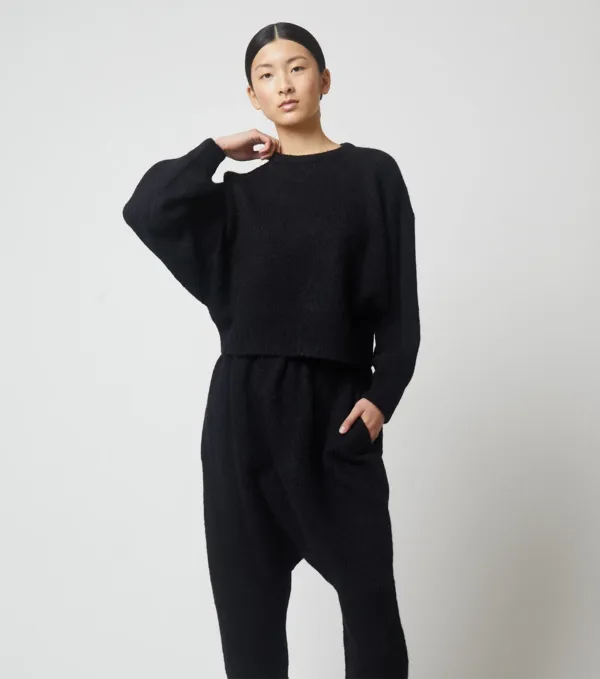 Balloon Sleeve Sweater - Black