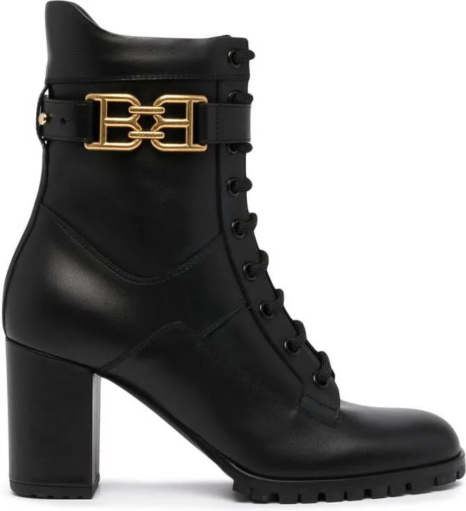 Bally logo-plaque boots Black