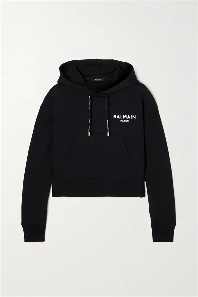 BALMAIN Street Style Long Sleeves Plain Cotton Logo - Best Price