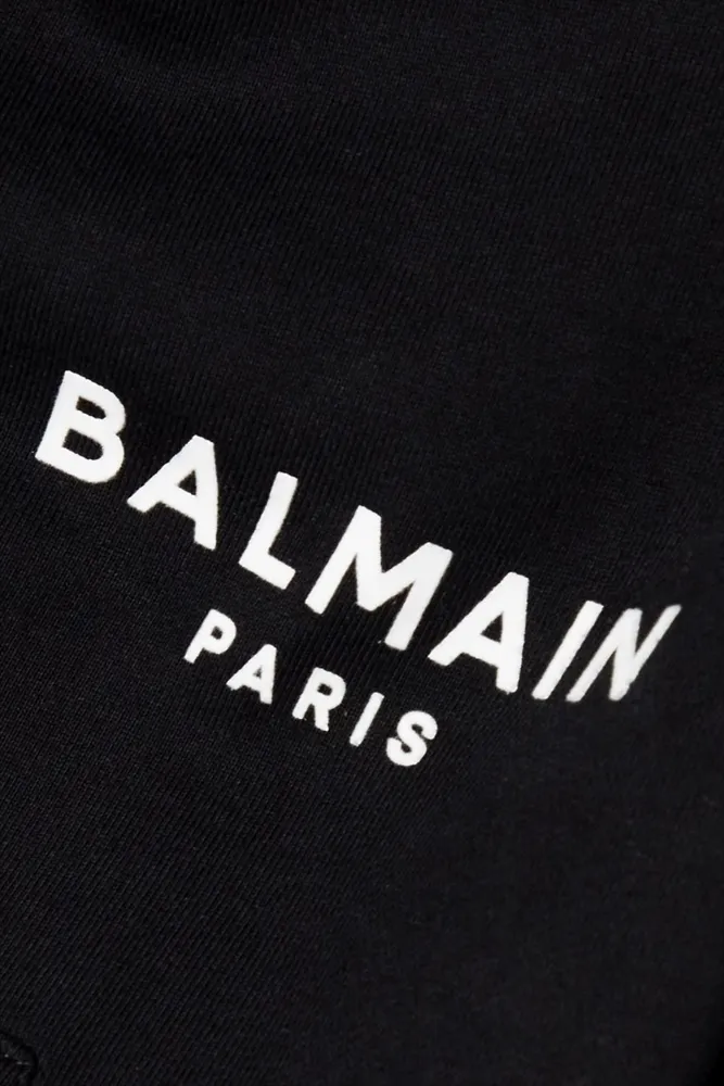 BALMAIN Street Style Long Sleeves Plain Cotton Logo - Best Price