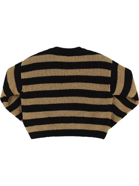 Balmain   Striped wool knit sweater 