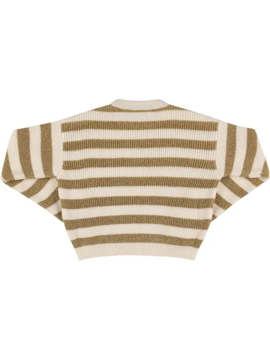 Balmain   Striped wool knit sweater 