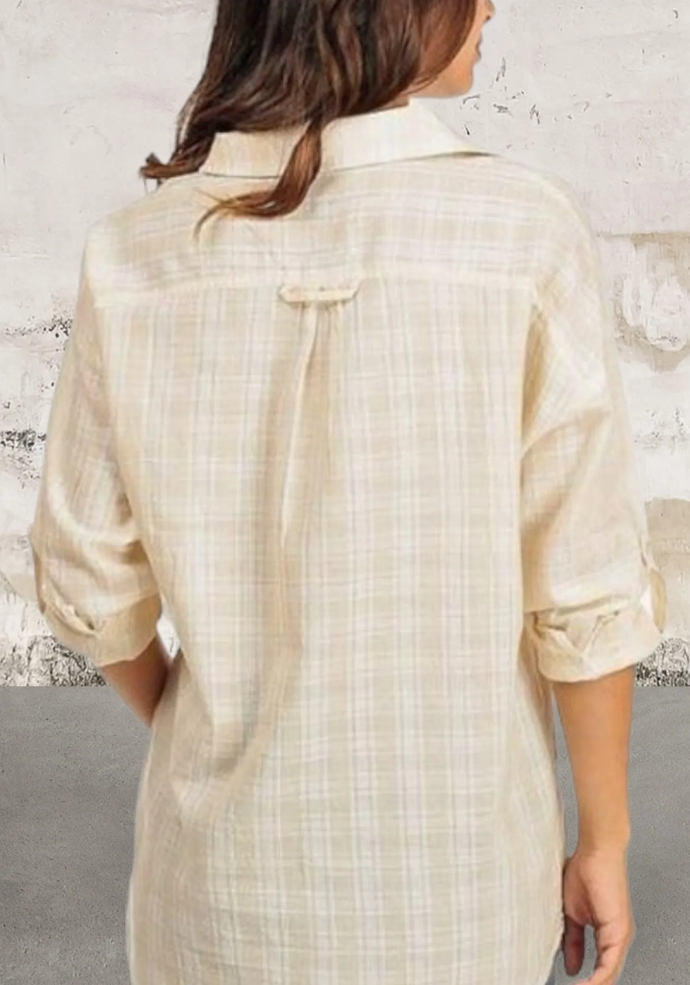 Banded short sleeve blouse