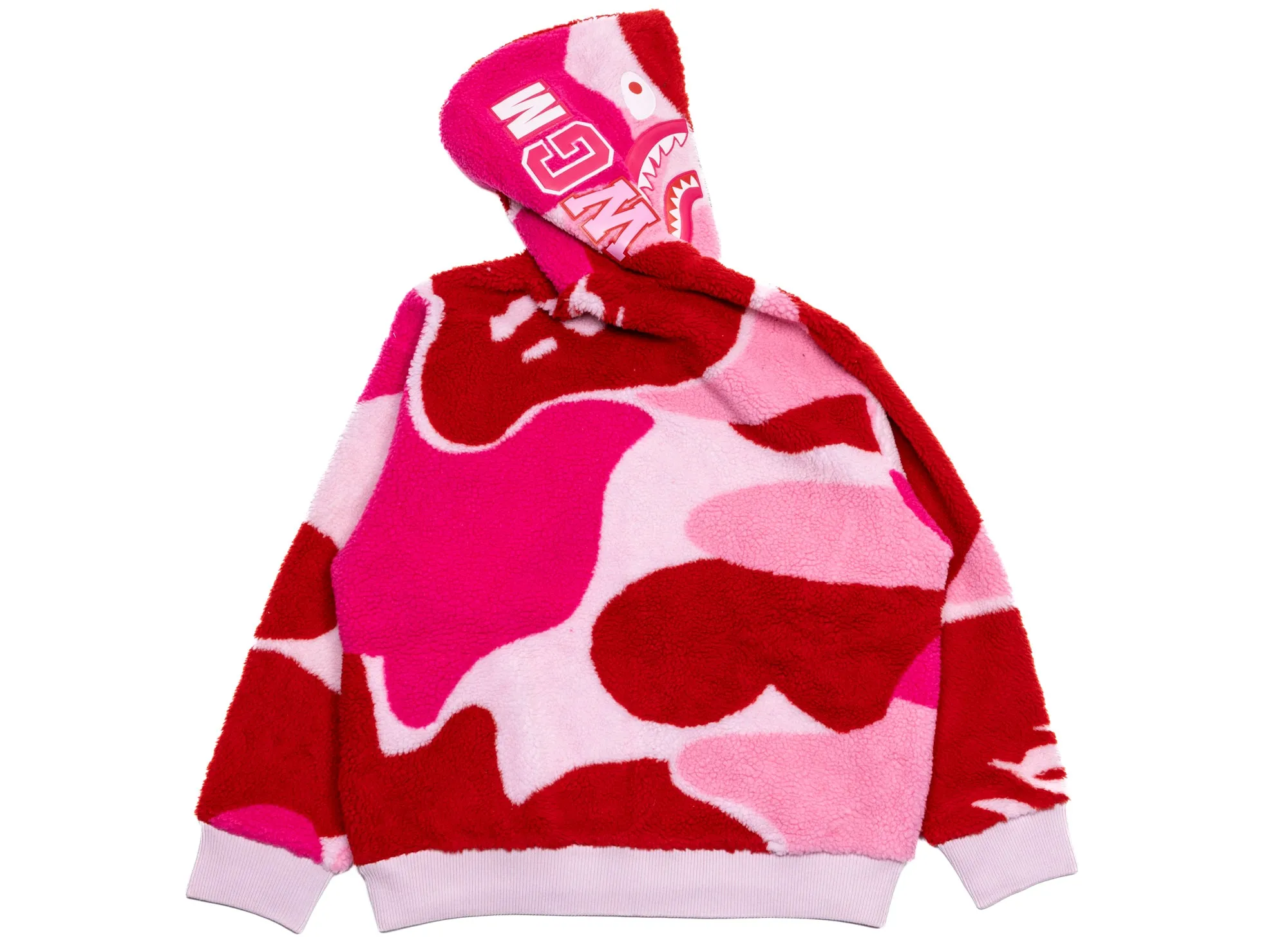 Bathing Ape ABC Camo Shark BOA Hoodie Jacket - Pink XL.