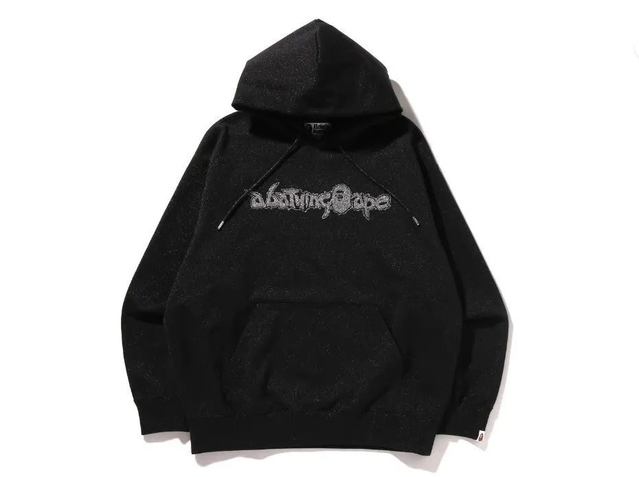 BATHING APE Street Style Cotton Logo Hoodies - Long Sleeves | Plain Design