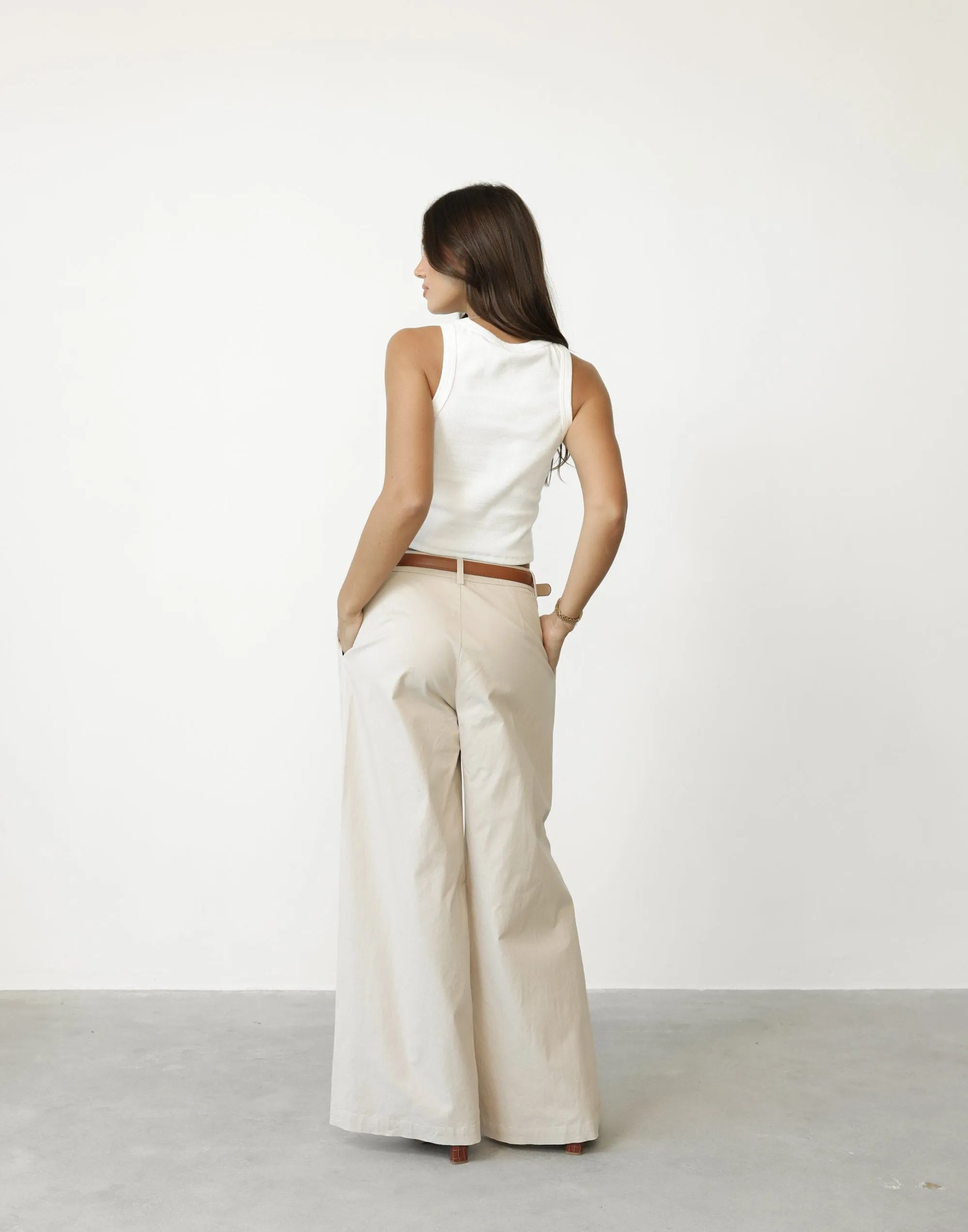 Beige Joelle Pants - Shop now for trendy and stylish pants in beige