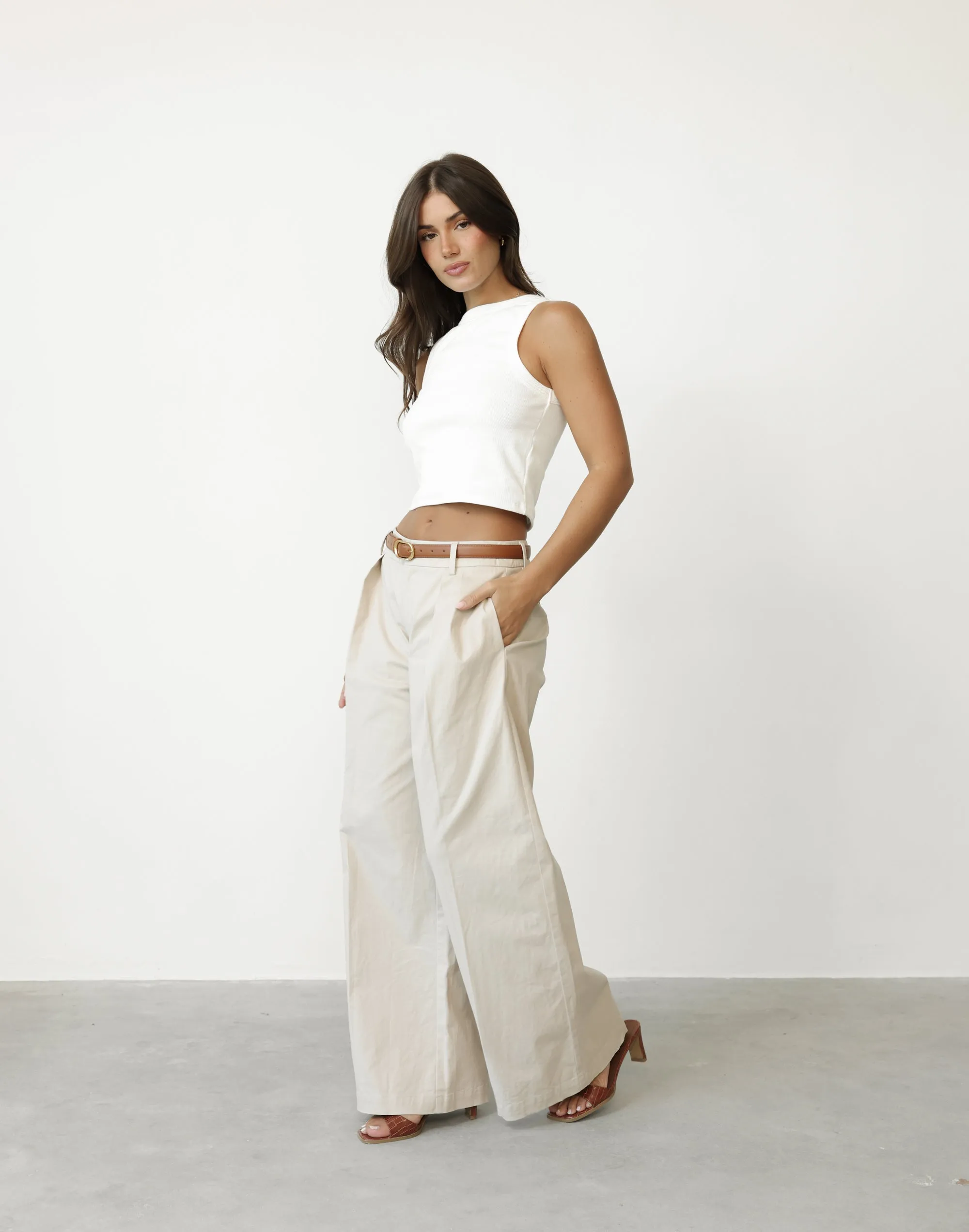 Beige Joelle Pants - Shop now for trendy and stylish pants in beige