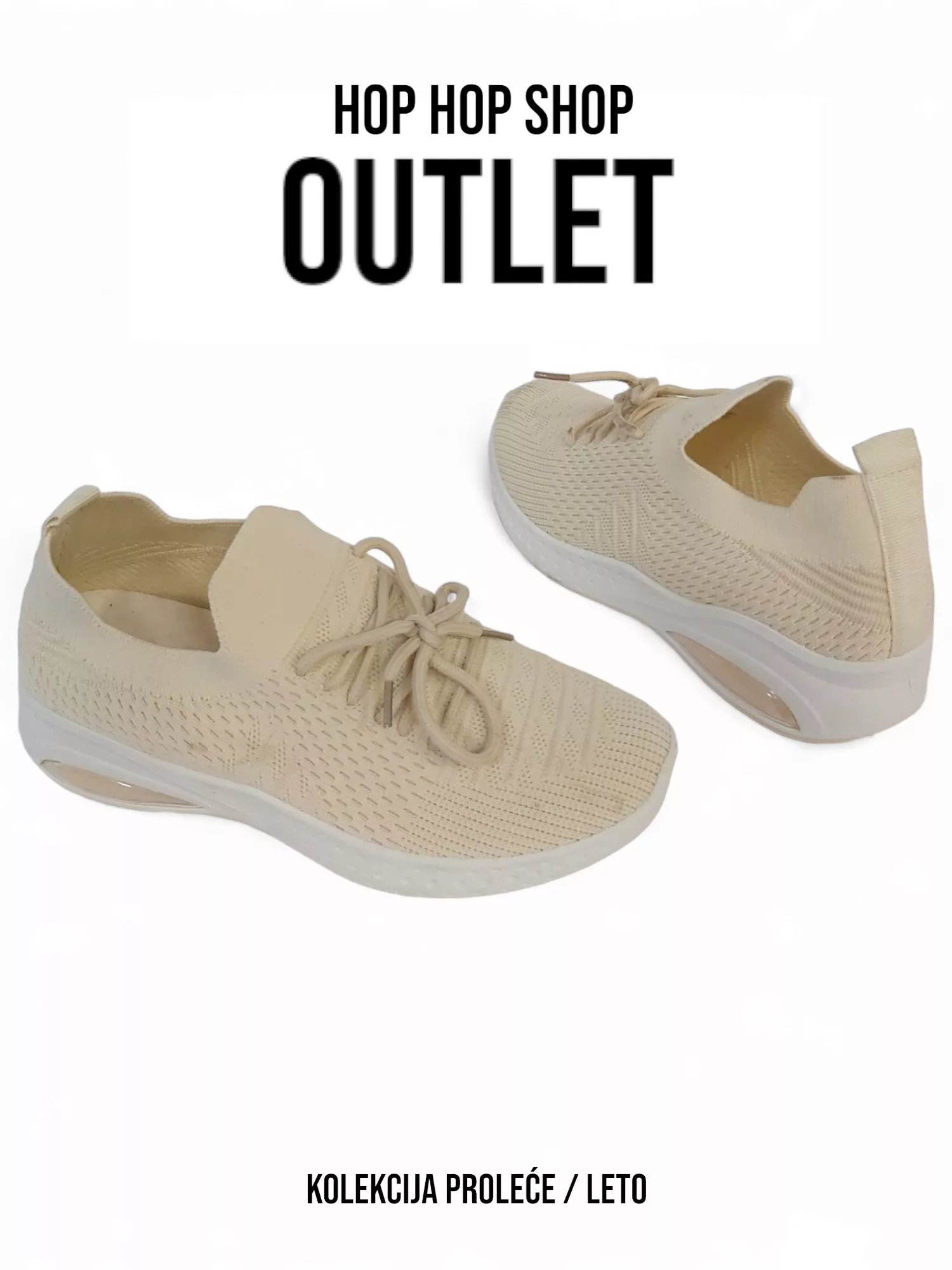 Beige women's sneakers L065304.