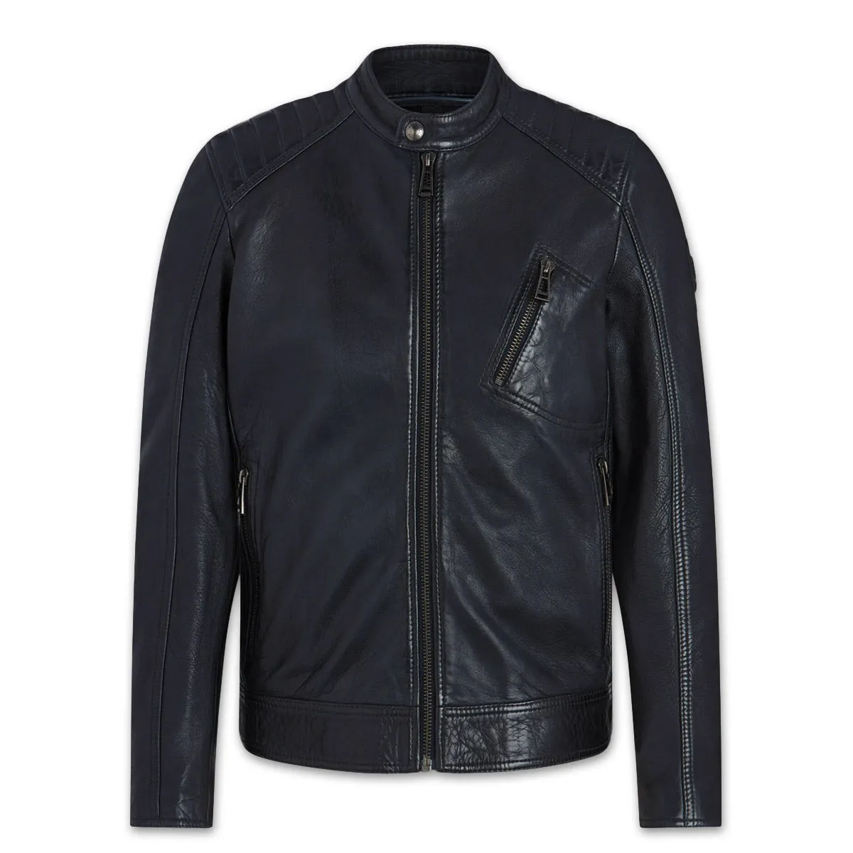 Belstaff V Racer 2.0 Leather Jacket Bright Navy - Shop Now