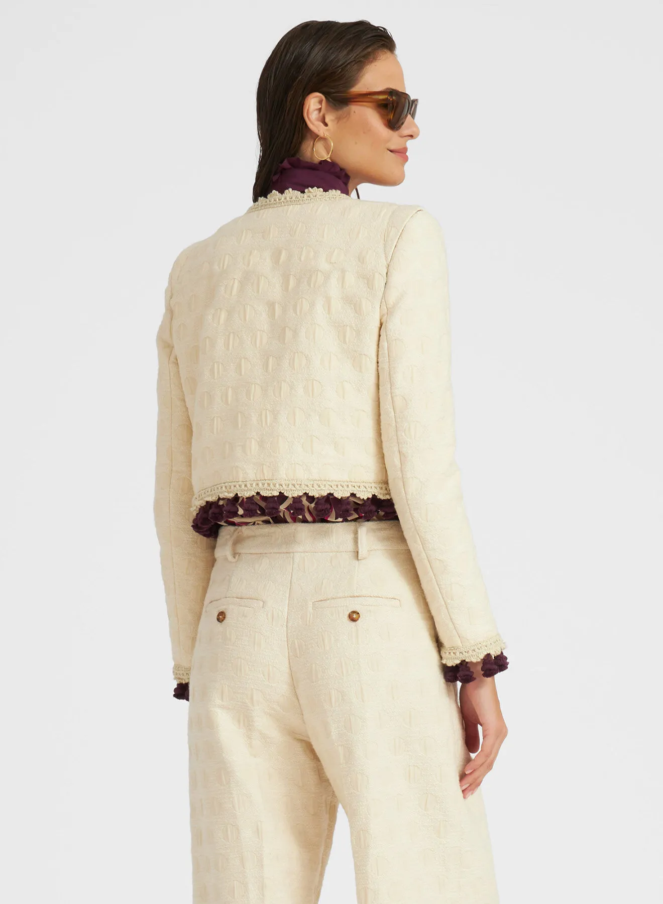 Bijoux Jacket Creamy Embroidered Women La DoubleJ