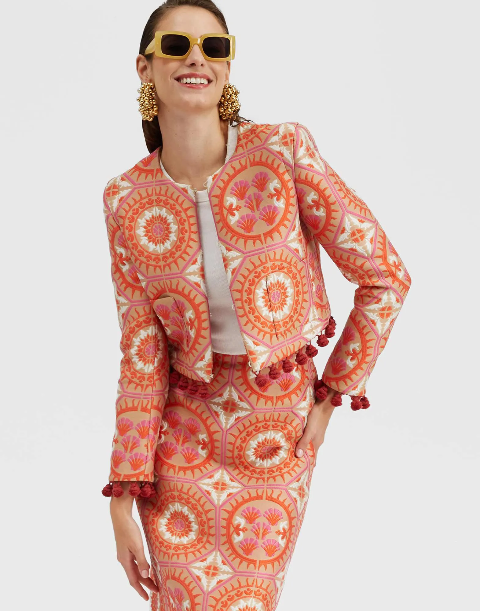 Bijoux Jacket for Women in Sun Orange - La DoubleJ