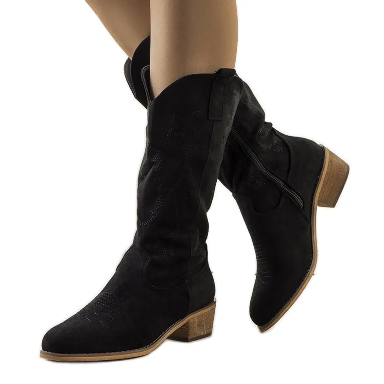 Black ankle boots