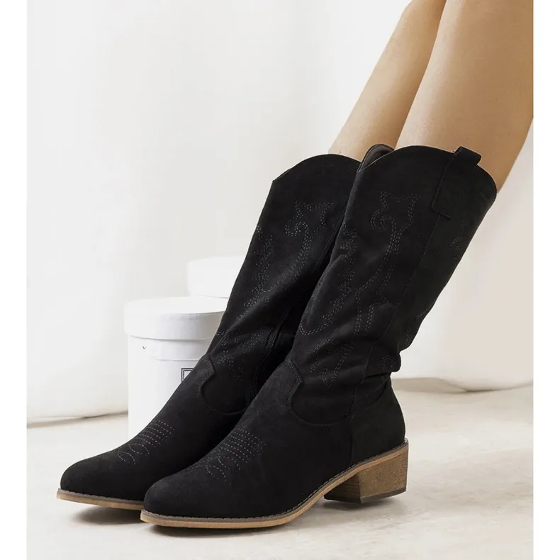 Black ankle boots