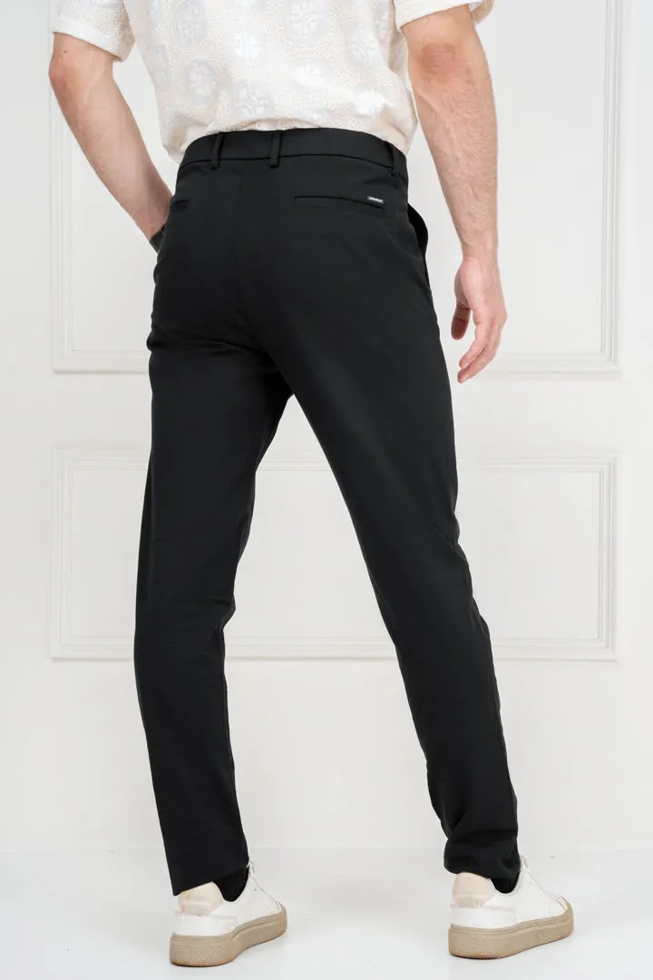 Black Stretch Chino Pants