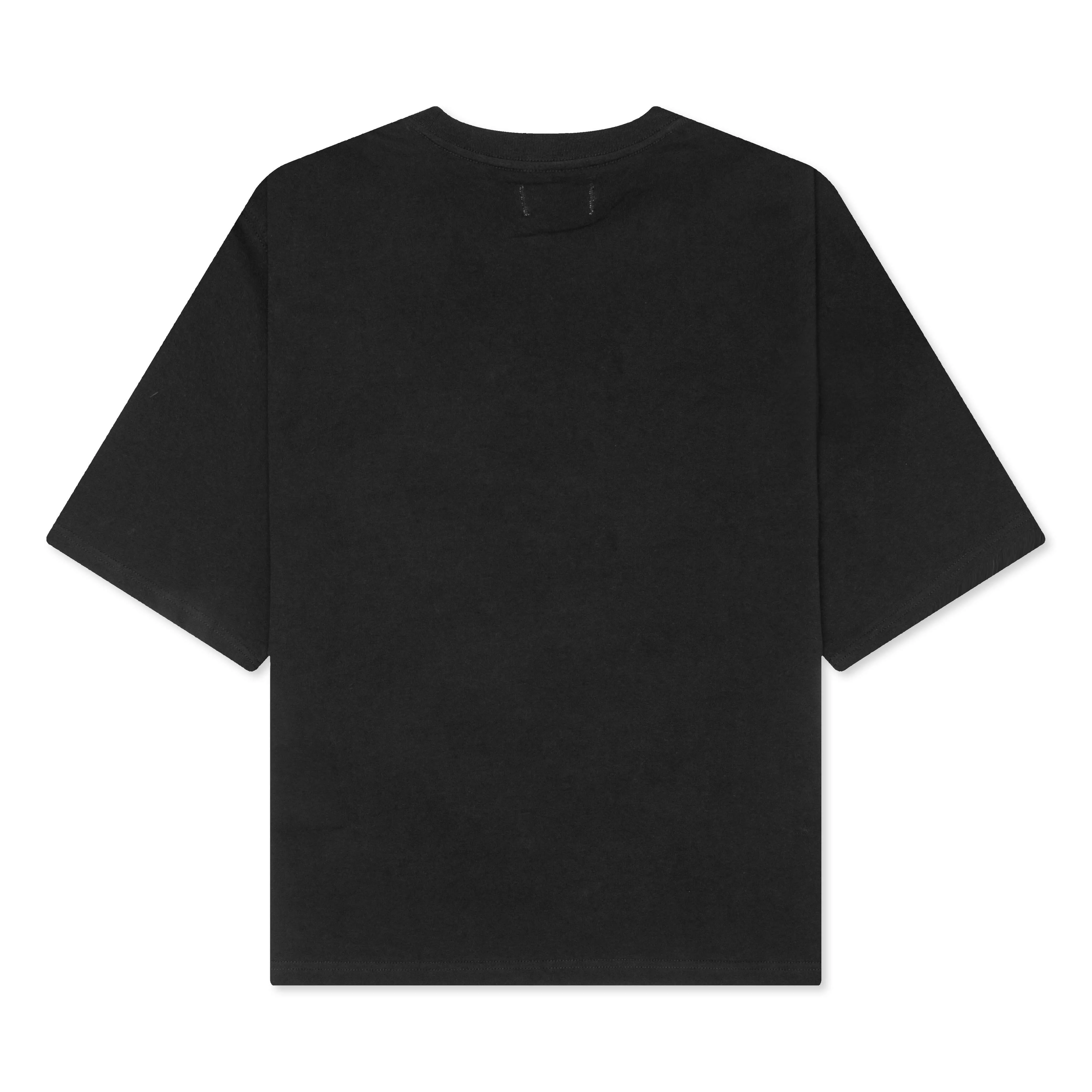 Black Summer Embroidery Box Tee