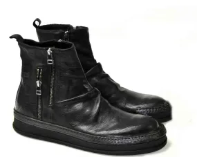 Black zipper sneakers by Nikita