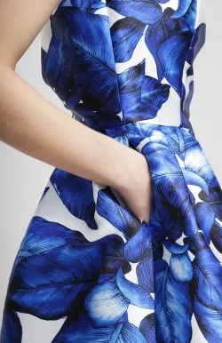 Blue and White Floral Dress