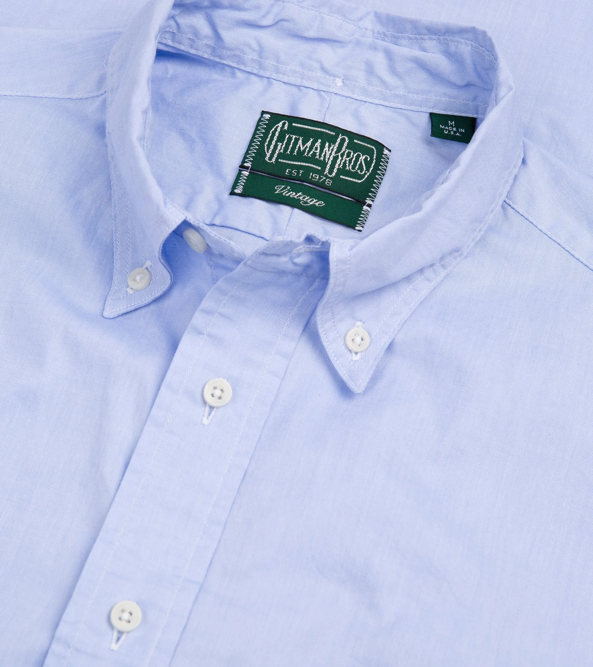 Blue Gitman Vintage Zephyr Cotton Shirt