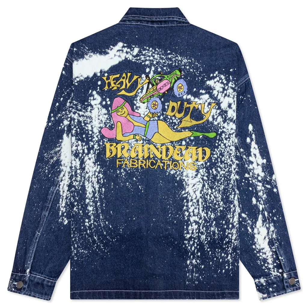 Brain Dead x Dickies Bleach Dyed Denim Gardening Jacket